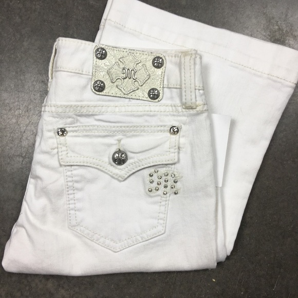 Miss Me Denim - Miss Me White Jeans Wide Leg JS4481W3